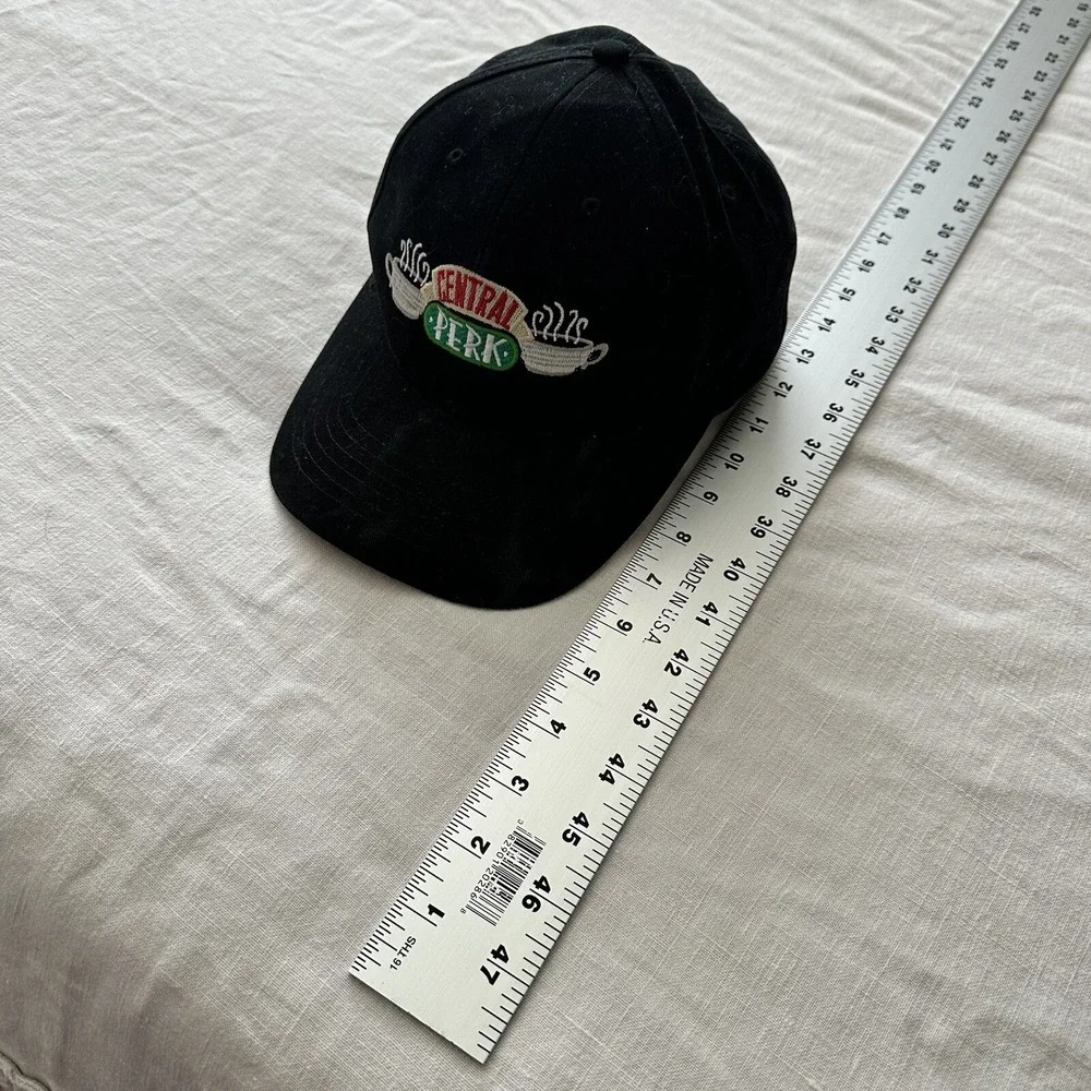 Central Perk Slideback Hat Black Stained Adjustable Embroidered 6 Panel‎ FRIENDS